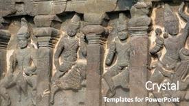  Presentation with caves - Colorful PPT theme enhanced with caves near aurangabad maharashtra state backdrop and a gray colored foreground