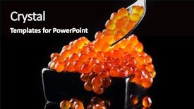  Presentation with food red - Colorful presentation design enhanced with caviar in bowl over black backdrop and a wine colored foreground