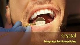  Presentation with loyality patient - Amazing slide deck having oral cavity - dentist examining patient's teeth backdrop and a tawny brown colored foreground