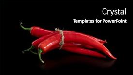  Presentation with chili - Presentation theme having cayenne-long-red-chili-peppers background and a black colored foreground