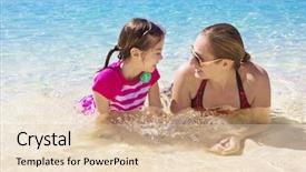  Presentation with vacation - Amazing slide set having cayman - family beach vacation fun backdrop and a  colored foreground