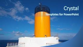  Presentation with ship navigation - Cool new theme with cayman - navigation equipment and masts backdrop and a ocean colored foreground