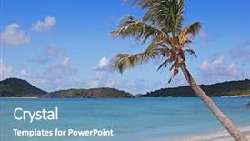  Presentation with people - PPT theme featuring cays part of a marine background and a teal colored foreground