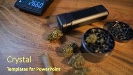  Presentation with medical cannabis - Slides having cbd-vape-with-medical-cannabis background and a tawny brown colored foreground