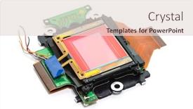  Presentation with ccd camera - PPT layouts having ccd-sensors-from-the-modern background and a lemonade colored foreground
