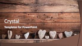  Presentation with heart shaped book page - Audience pleasing presentation theme consisting of ccollect - heart shaped stones lined up backdrop and a tawny brown colored foreground