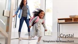  Presentation with home modification - Cool new slide set with ccollect - mother collecting and bringing daughter backdrop and a soft green colored foreground