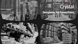  Presentation with surveillance - Cool new slide set with cctv - four surveillance screens showing different backdrop and a dark gray colored foreground