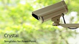  Presentation with surveillance - Audience pleasing slide deck consisting of cctv - surveillance camera backdrop and a yellow colored foreground