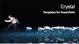  Presentation with cctv - Colorful theme enhanced with cctv robot on binary backdrop and a black colored foreground