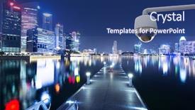  Presentation with cctv - Amazing PPT layouts having cctv with night cityscape background backdrop and a ocean colored foreground