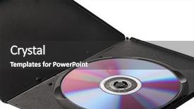  Presentation with case - Presentation theme enhanced with cd case on white background background and a  colored foreground