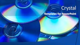  Presentation with shiny - Presentation design having cd-copmact-discs-making background and a royal blue colored foreground