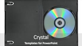  Presentation with case - Theme having cd cover - disk in the case isolated background and a dark gray colored foreground