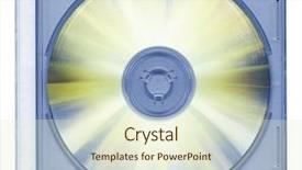  Presentation with case - Presentation theme enhanced with cd cover - disk in the case isolated background and a cream colored foreground