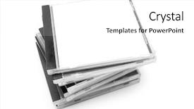  Presentation with boxes - Slide deck featuring cd cover - pack of boxes from disks background and a white colored foreground