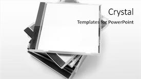  Presentation with boxes - Amazing PPT layouts having cd cover - pack of boxes from disks backdrop and a white colored foreground