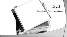  Presentation with boxes - Slide deck consisting of cd cover - pack of boxes from disks background and a white colored foreground