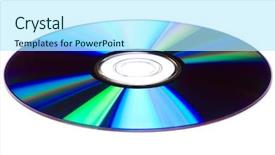  Presentation with floral border over white - Presentation design with cd dvd disk over white background and a arctic colored foreground