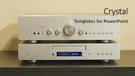  Presentation with hifi - PPT theme enhanced with cd player and amplifier background and a lemonade colored foreground