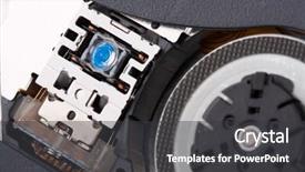  Presentation with google drive temlates - PPT theme having cd rom drives - close-up of cd - dvd background and a  colored foreground