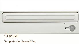  Presentation with optical - Cool new PPT theme with cd rom drives - computer optical disk drive isolated backdrop and a cream colored foreground