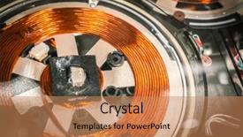  Presentation with golf player playing - Audience pleasing presentation theme consisting of cd rom drives - dvd player inside backdrop and a coral colored foreground