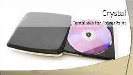  Presentation with drive sales - Cool new slides with cd rom drives - external dvd drive isolated backdrop and a  colored foreground