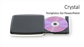  Presentation with drive thru windosw - Amazing slide deck having cd rom drives - external dvd drive isolated backdrop and a white colored foreground