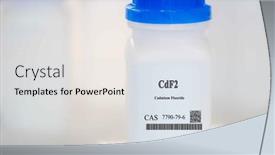  Presentation with fluoride - Presentation design enhanced with cdf2-cadmium-fluoride-cas-7790 background and a sky blue colored foreground
