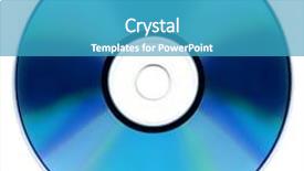  Presentation with five sided blue to white - PPT theme consisting of cdr - blue ray disc isolated background and a teal colored foreground