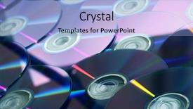 Presentation with cdr - Audience pleasing theme consisting of cdr - cd background backdrop and a light blue colored foreground