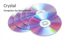  Presentation with background - Colorful PPT theme enhanced with cdr - cd disks on a white backdrop and a white colored foreground