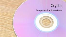  Presentation with table appoinment - Presentation design having cdr - cd on table background and a  colored foreground