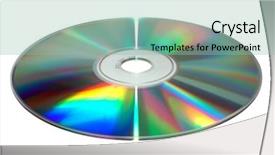  Presentation with white sparkle - Audience pleasing presentation theme consisting of cdr - cd on white background backdrop and a mint green colored foreground