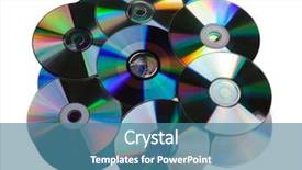  Presentation with data - Beautiful theme featuring cdr - computer technology data cd dvd backdrop and a teal colored foreground