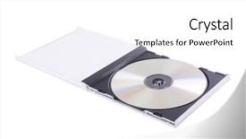  Presentation with cdr - Presentation theme enhanced with cdr - dvd case isolated background and a white colored foreground