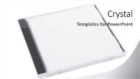  Presentation with case - Slide deck consisting of cdr - dvd case isolated background and a white colored foreground