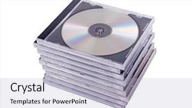  Presentation with cdr - Colorful slide deck enhanced with cdr - dvd case isolated backdrop and a light blue colored foreground