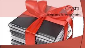  Presentation with cdr - PPT layouts with cdr - pile of optical disc background and a red colored foreground