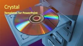  Presentation with rainbow - Amazing PPT theme having cdr - spectrum rainbow on disk backdrop and a red colored foreground