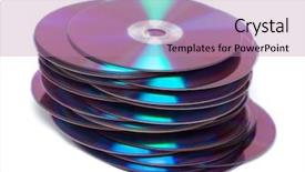  Presentation with cdr - Amazing presentation having cdr - stack of cd or dvd backdrop and a coral colored foreground