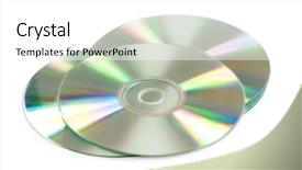  Presentation with cdr - Amazing theme having cdr - three cd's isolated backdrop and a white colored foreground