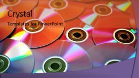  Presentation with colorful - Slides having cdrom - background of some colorful compact background and a red colored foreground