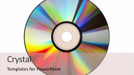  Presentation with clipping - Colorful presentation design enhanced with cdrom - compact disc with clipping path backdrop and a coral colored foreground