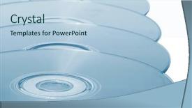  Presentation with blue line - Slides featuring cdrom - dvds cds in a line background and a sky blue colored foreground