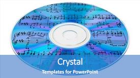  Presentation with music - Presentation theme enhanced with cdrom - music on cd isolated background and a teal colored foreground