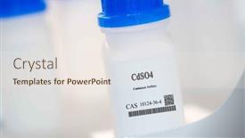 Presentation with substance - PPT theme having cdso4-cadmium-sulfate-cas-10124 background and a sky blue colored foreground