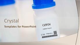  Presentation with laboratory chemical white - Presentation theme featuring cdwo4-cadmium-tungstate-cas-7790 background and a sky blue colored foreground