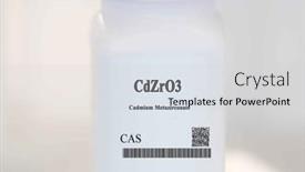  Presentation with packaging plastic - PPT layouts featuring cdzro3-cadmium-metazirconate-cas-chemical background and a light gray colored foreground
